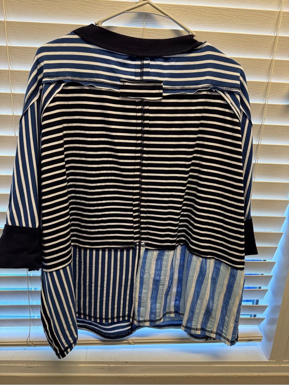Blue Velvet Women's Blue Striped Tee - Picture 3 of 3